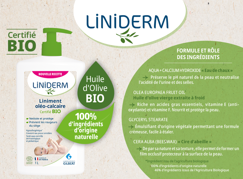 Liniderm Liniment Oléo-Calcaire Stabilisé Gilbert pompe 480ml