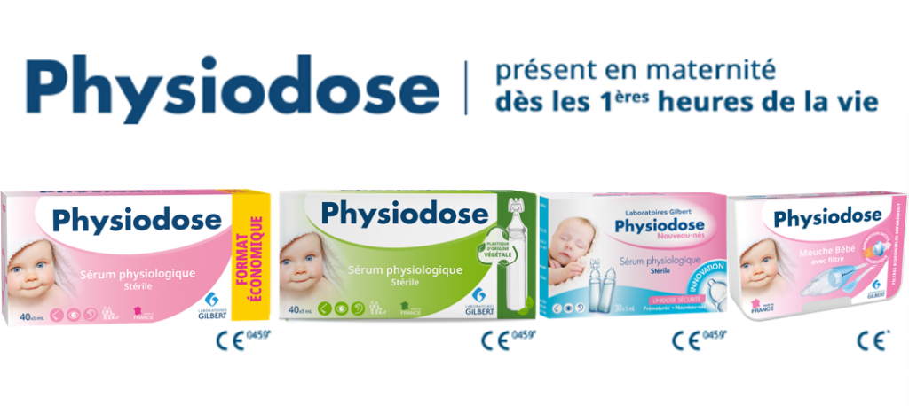 Gilbert Physiodose sérum physiologique stérile en unidoses - Bébé